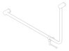 3D Documentation Image of GrabRail 90Deg Nero Ambulant BentTube 1000mm ToiletRollHolder