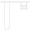 Plan Image of MixerSet Wall Nero Ecco Basin Bath BackPlate