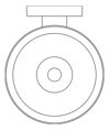 Plan Image of ToiletBrushHolder Phoenix Radii WithBrush RoundPlate