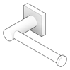 3D Documentation Image of ToiletRollHolder SurfaceMount Phoenix Radii SquarePlate