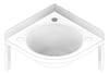 3D Documentation Image of Basin WallHung 3monkeez Corner Hand