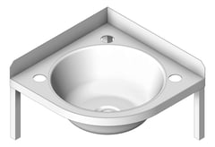 3D Shaded Image of Basin WallHung 3monkeez Corner Hand