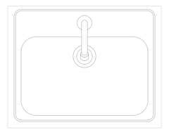 Plan Image of Basin WallHung 3monkeez KneeOperated