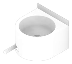 3D Documentation Image of Basin WallHung 3monkeez KneeOperated Round