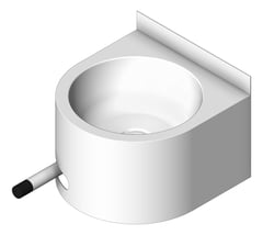 3D Shaded Image of Basin WallHung 3monkeez KneeOperated Round
