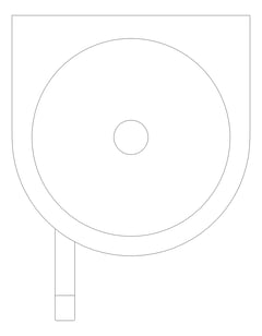 Plan Image of Basin WallHung 3monkeez KneeOperated Round