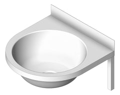 3D Shaded Image of Basin WallHung 3monkeez Round