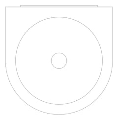 Plan Image of Basin WallHung 3monkeez Round Shroud