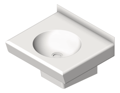 3D Shaded Image of Basin WallHung 3monkeez Square Accessible
