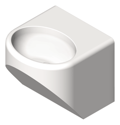 3D Shaded Image of Basin Wall 3monkeez Round Accessible