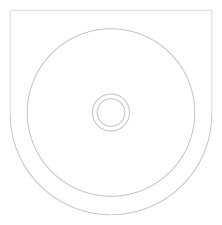 Plan Image of Basin Wall 3monkeez Round Shroud