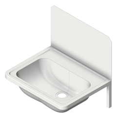 3D Shaded Image of Basin Wall 3monkeez Splashback