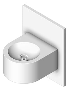 3D Shaded Image of DrinkingFountain Wall 3monkeez Bubbler