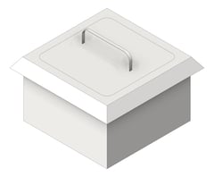 3D Shaded Image of Sink 3monkeez IceWell RaisedFlange