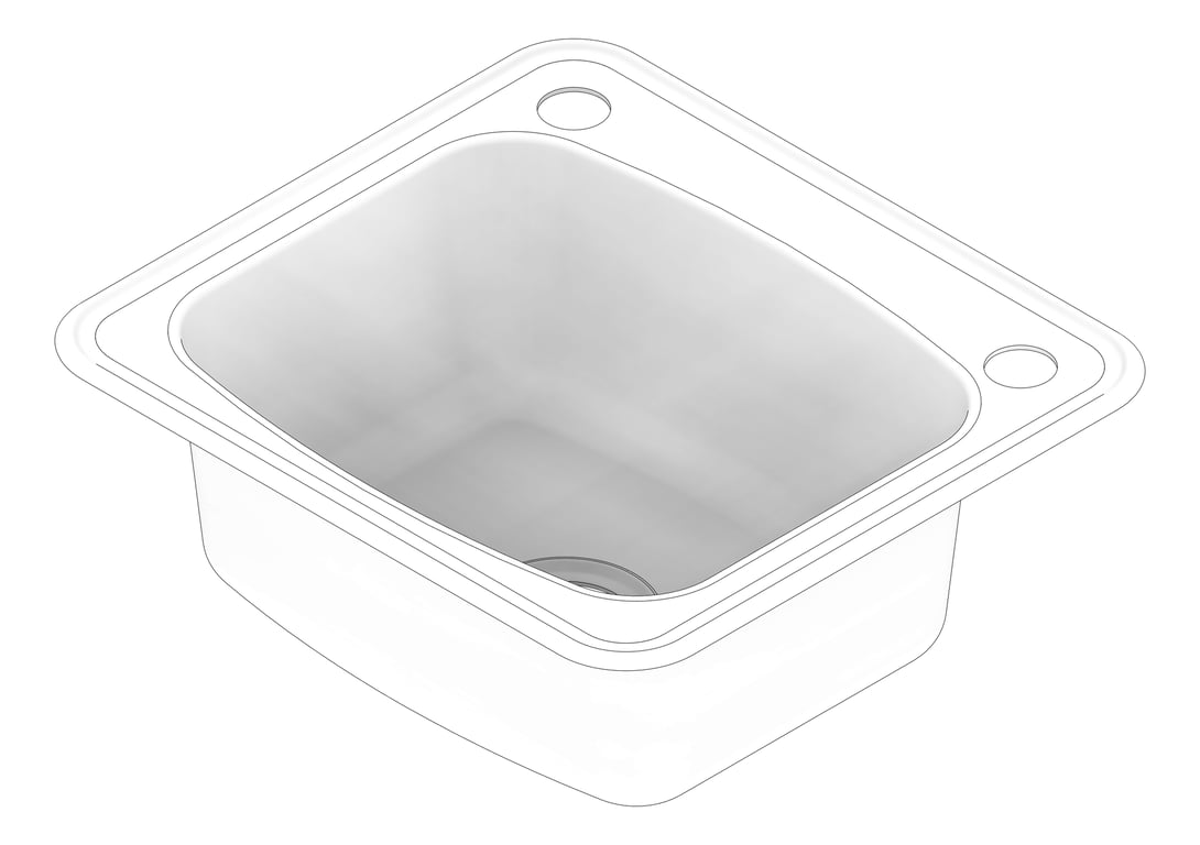 3D Documentation Image of Sink Bar 3monkeez Inset