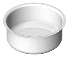 3D Shaded Image of Sink Bench 3monkeez Round Inset