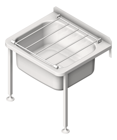 3D Shaded Image of Sink Cleaners 3monkeez WallMount Legs