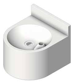 3D Shaded Image of Sink DrinkingFountain 3monkeez WallMount Round
