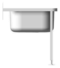 Left Image of Sink Laundry 3monkeez WallMount JumboBasin Legs