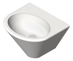 3D Shaded Image of Sink Wall 3monkeez PublicAmenitiesHandBasin