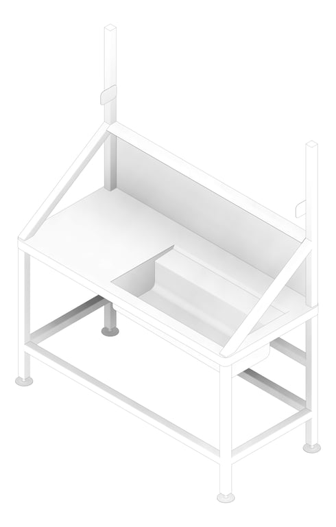 3D Documentation Image of Trough Bench 3monkeez ArtFreestanding