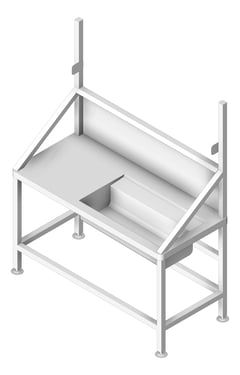3D Shaded Image of Trough Bench 3monkeez ArtFreestanding
