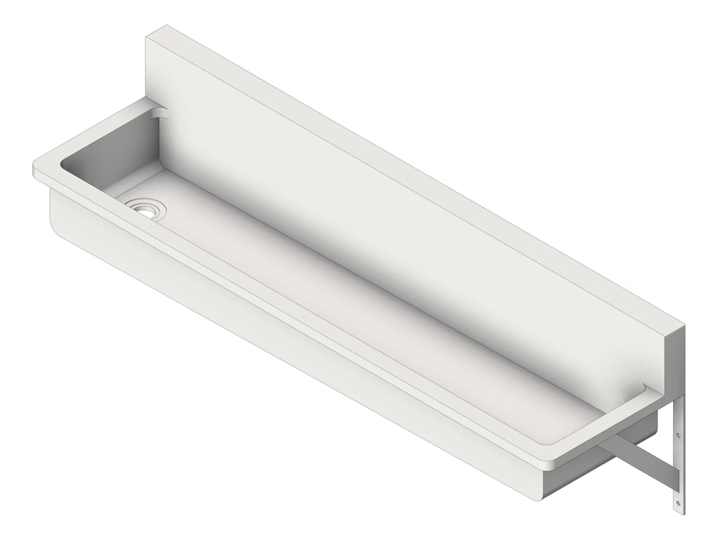 Navigate to Trough WallHung 3monkeez PatternTrough PWD