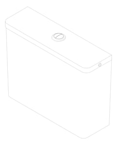 3D Documentation Image of Cistern WallHung 3monkeez DualFlush