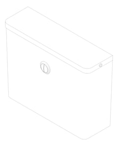 3D Documentation Image of Cistern WallHung 3monkeez DualFlush FrontPress
