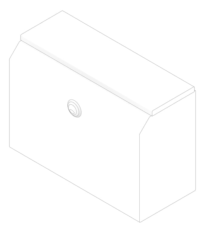 3D Documentation Image of Cistern Wall 3monkeez DualFlush FrontPress