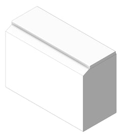 3D Shaded Image of Cistern Wall 3monkeez DualFlush SidePress