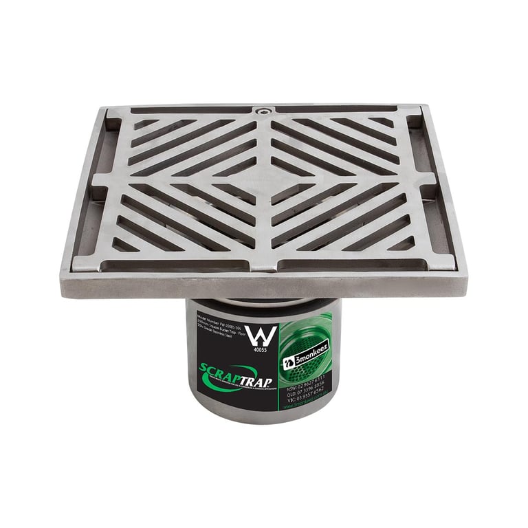 FW-200BS.jpg Image of Waste Floor 3monkeez Arrestor Square 200mm