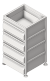 3D Shaded Image of Drawer Freestanding 3monkeez 4Drawer