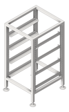 3D Shaded Image of GlassRack FreeStanding 3monkeez AdjustableShelves Single
