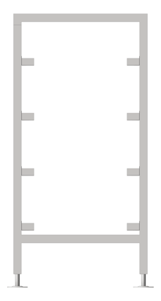 Front Image of GlassRack FreeStanding 3monkeez AdjustableShelves Single