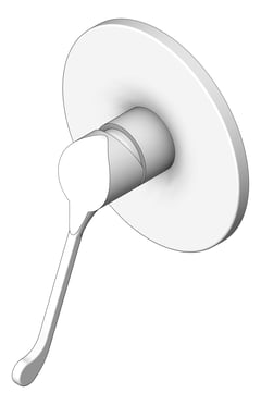 3D Shaded Image of MixerTap Wall 3monkeez LeverHandle