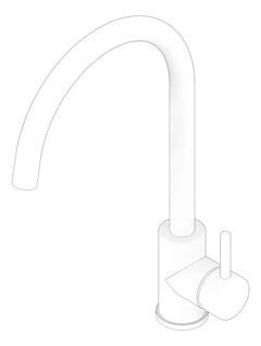 3D Documentation Image of Mixer Sink 3monkeez Gooseneck Swivel