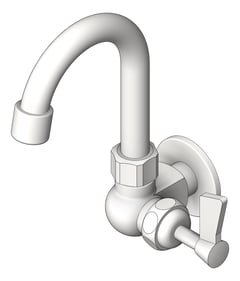 3D Shaded Image of Mixer Wall 3monkeez Gooseneck Single