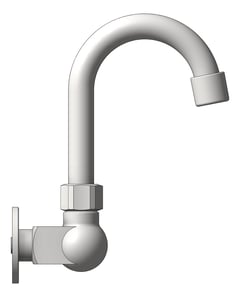 Left Image of Mixer Wall 3monkeez Gooseneck Single