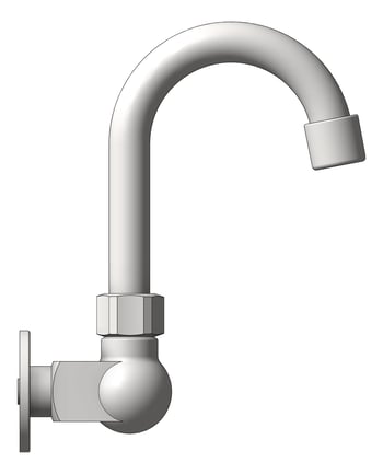 Left Image of Spout Wall 3monkeez Gooseneck Single