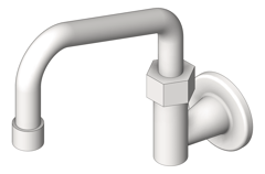 3D Shaded Image of Spout Wall 3monkeez WallElbow