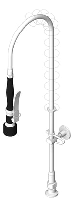 3D Shaded Image of TapSet Hob 3monkeez PreRinseUnit NoStops