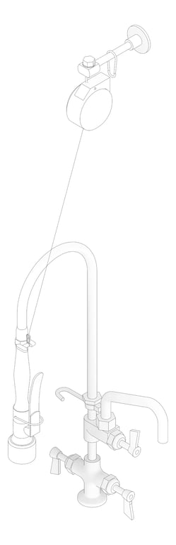 3D Documentation Image of TapSet Hob 3monkeez PreRinseUnit Retractor PotFiller