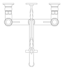 Plan Image of TapSet Wall 3monkeez ExposedWall FixedSpout WallBracket