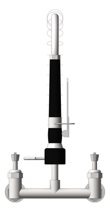 Front Image of TapSet Wall 3monkeez ExposedWall PreRinseUnit Cafe