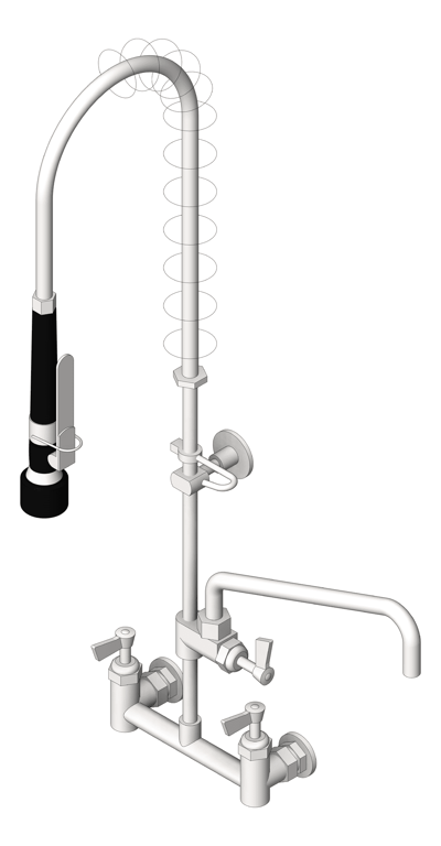 Navigate to TapSet Wall 3monkeez ExposedWall PreRinseUnit PotFiller