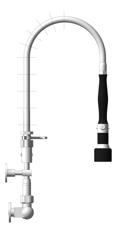 Left Image of TapSet Wall 3monkeez PreRinseUnit PotFiller Single Cafe