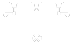 Plan Image of TapSet Wall 3monkeez WallStopsAndElbow PreRinseUnit Cafe