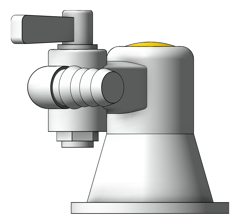 Left Image of Turret Bench 3monkeez Gas RightAngle TwoWay