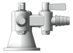 Front Image of Turret Bench 3monkeez Gas Straight TwoWay